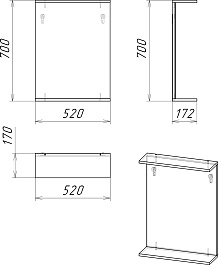 Grossman Зеркало Крит-Эко 50 белое – фотография-4